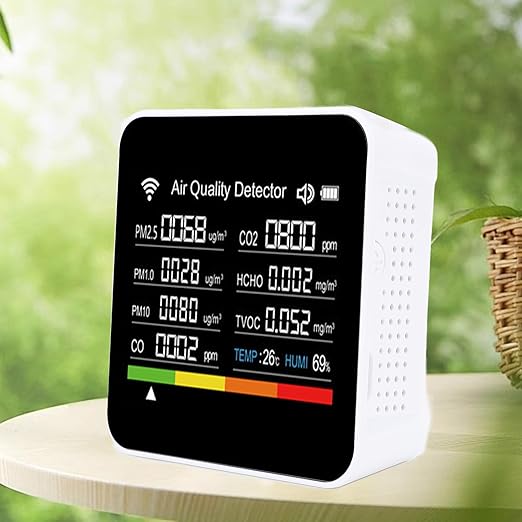 14 in 1 Smart Air Quality Monitor, PM2.5 Air Quality Tester with APP Connection for Home Office Travel