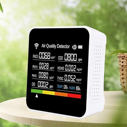 14 in 1 Smart Air Quality Monitor, PM2.5 Air Quality Tester with APP Connection for Home Office Travel