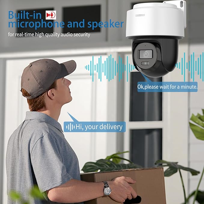 DS-2DE2C400MWG-E Wired PT 4MP PoE IP Camera with 345° pan and 80° tilt, Auto-Tracking Lite, Smart Hybrid Light, IP66, 2-Way-Audio,2.8mm Lens, International English Version