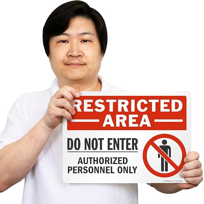 SmartSign "Restricted Area - Do Not Enter, Authorized Personnel Only" Sign | 10" x 14" Plastic