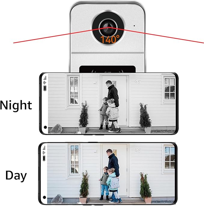 2 Wired Video Intercom System, 7 Inches Video Doorbell Camera with Monitor, Wired Video Door Phone HD Camera Kits Support tuya, Two Way Talk, Video Recording, Remote Unlock for Smart Home