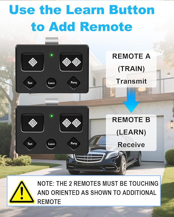 for Ghost Controls AXS1 AXP1 Remote Transmitter,5-Button Remote Transmitter for Automatic Gate Openers, Partymode, Compatible with Ghost Controls Single/Dual Control Opener Systems (AXS1 1Pack Black)