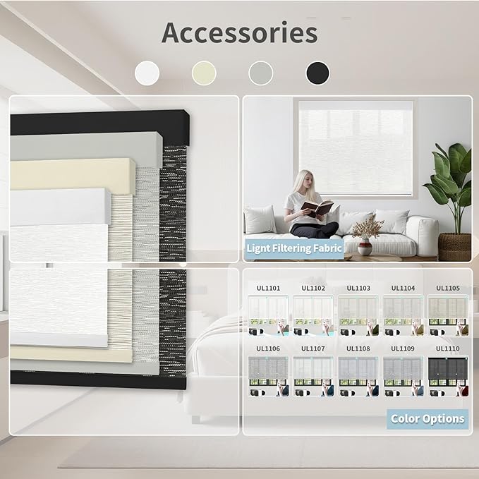 Motorized Blinds with Remote Custom Size Blackout Smart Roller Shades Compatible with Alexa Google, Electric Blinds for Windows