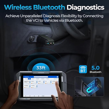 TOPDON Bidirectional Scan Tool, 2025 New ArtiDiag900 Lite Automotive Diagnostic Tool for Full System, Scanner for Car with Active Test, 8 Reset, Wireless OBD2 Scanner Diagnostic Tool for All Vehicles