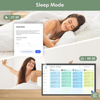 Digital Wall Calendar Chore-Chart-for-Business Planner - 27 inch Touchscreen Interactive Display Electronic Calendar for To Do List, Auto-Sync Calendars, Wall & Dask Mountable, Christmas Gifts for Mom