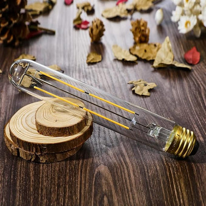 XININSUN T10 LED Bulb 6W Equal E26 LED Bulb 60 Watt dimmable Neutral White 4000K E26 Edison Bulb AC120V 600lm Tubular Light Bulb T9 for Rustic Pendant,Island,Chandeliers,Wall sconces Pack of 4