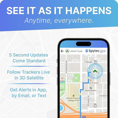 Spytec Atlas GPS Tracker for Vehicles & Kids | Up to 14-Day Battery Life | Waterproof Magnetic Case, Geofencing, Portable Real Time Mini GPS Car Tracker w/Lifetime Support | Subscription Required