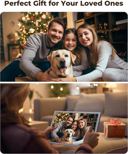 NGTeco WiFi Digital Picture Frame with 64GB Storage, 10.1" HD Touch Screen Digital Photo Frame, 5000mAh Battery, Share Photos/Videos Instantly via Frameo App