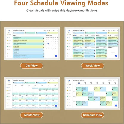 Digital Calendar Wall Planner 24"-Touchscreen-Chore-Chart - Smart Electronic Calendar for Family Schedules Meal Planner, To Do List Notepad, Streamline Household Organization, Wall Mount White