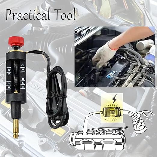 Spark Plug Tester Adjustable Car Ignition System Coil Tester Coil on Plug Spark Circuit Tester Automotive Diagnostic Tester Tool