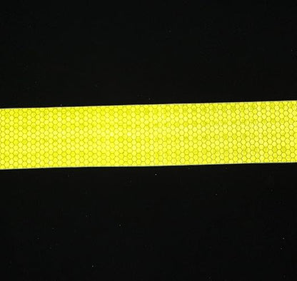 Fluorescent Yellow Reflective Tape Outdoor Waterproof 2 inch Wide, High Visibility Warning Safety Industrial Marking Tape (68 feet,5 Rolls)