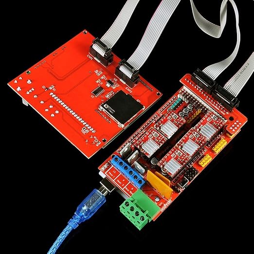 OSOYOO 3D Printer Controller Kit Ramps 1.4 + Full Graphic Smart Display Controller + Mega2560 + A4988 Stepper Motor Driver for RepRap (Ramps 1.4+12864LCD+Mega2560+A4988Driver)