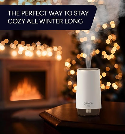GENIANI Portable Cool Mist Humidifiers for Bedroom & Office - Ultrasonic Humidifier for Home, Baby, Small Room with Auto Shut Off, 250ML Easy to Clean Water Tank