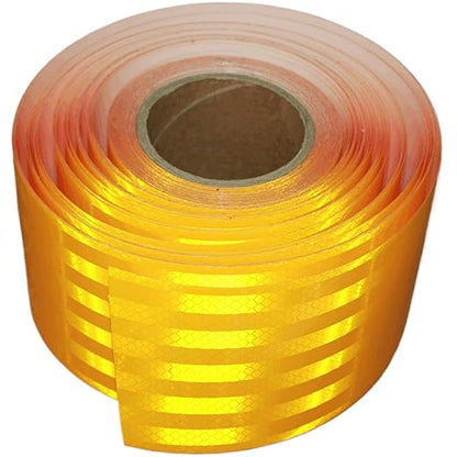 Non Fading Yellow Reflective Tape 4 inch Wide, Outdoor Waterproof High Visibility Warning Industrial Marking Tape, Safety Stickers (168 feet)