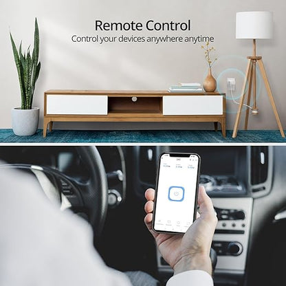 SONOFF S40 Smart Plug with Energy Monitoring, 15A Smart Outlet ETL Certified, Compatible with Alexa & Google Home, IFTTT Supporting, No Hub Required, 2.4Ghz WiFi Only