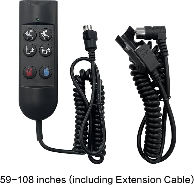 Lift Chair Power Recliner 6 Button 5 Pin Hand Control Remote Replacing ZK756HCL Replacement