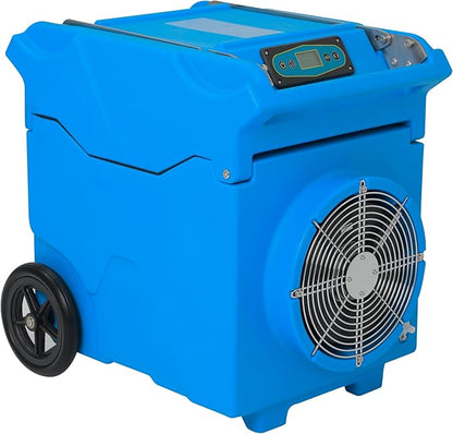 Mounto MOUNTO 230Pints LGR Commercial Compact Dehumidifier with Pump and Drain Hose, LGR Portable Dehumidifier with wheels for Home, Basements, Garages, and Job Sites (Blue)