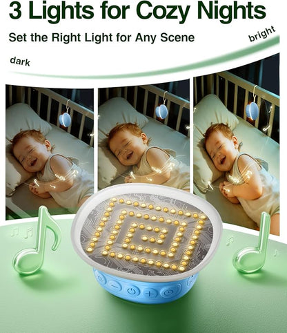 Portable White Noise Sound Machine for Baby, Kids & Adults, 20 Non-Looping Sounds, 48H Playtime, 30 Level Volume, Memory, 3 Timers & Night Light, Sound Therapy for Sleep, Home, Travel, Office, Gift