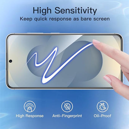 JETech Privacy Screen Protector for Samsung Galaxy S25 5G with Camera Lens Protector, Anti-Spy Tempered Glass Film, Fingerprint ID Compatible, 2-Pack Each