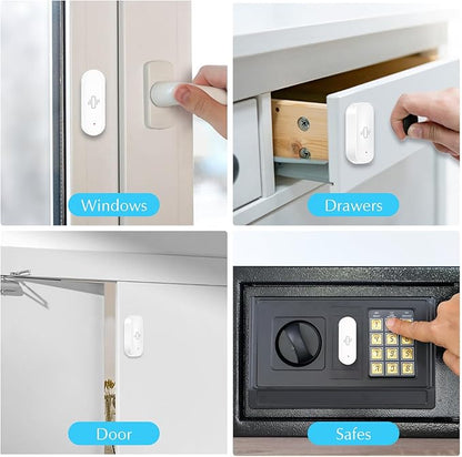 WiFi Vibration Sensor, Smart Window Alarm Sensors, Tuya APP Remotely Receives Notifications with Adjustable Sensitivity, for Window Security Door Alarm Home Assistant