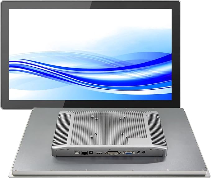 GreenTouch 15.6 Inch High Resolution Embedded Touch Screen Industrial Monitor, Front IP65 Panel Rugged Metal Case Display - 1920x1080