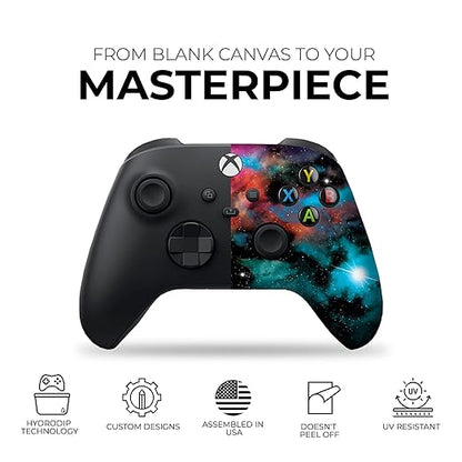 DreamController Galaxy Custom X-box Controller Wireless compatible with X-box One/X-box Series X/S Proudly Customized in USA with Permanent HYDRO-DIP Printing (NOT JUST A SKIN)