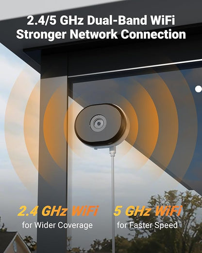 Anlapus A60 3MP 2K Window Security Camera, Plug-in WiFi Indoor Camera for Home Security, 5G/2.4G WiFi, Color Night Vision, Motion Detection, 24/7 Recording, Easy Install, US-Only Cloud Storage