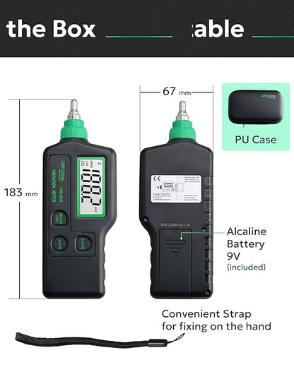 Vibration Meter VM-420 Digital Vibrometer Handheld Vibration Analysis Equipment Acceleration Velocity Displacement Measurement