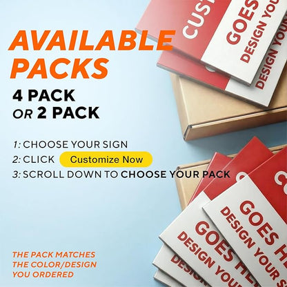 Custom Metal Signs, Personalized Aluminum, Customized Safety, Business Signs, Waterproof Outdoor, White Aluminum (Red & White, 30x24 In)
