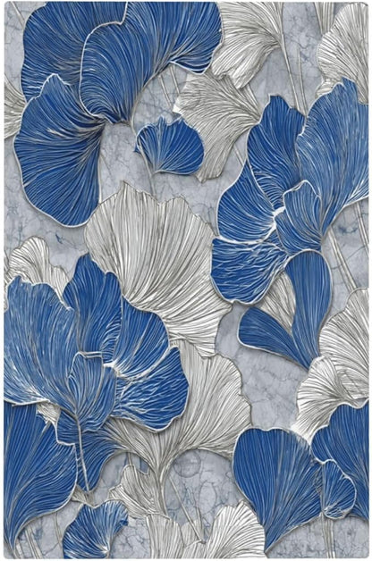 Abstract Blue Marble Plant Leaves No Device Single Blank Decorative Light Switch Covers Electrical Faceplate Switch Plates for Bathroom Kitchen Home