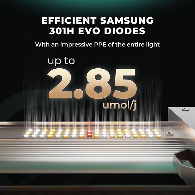 Mars Hydro 2 in 1 Design FC3000 EVO 300W, Samsung LM301H EVO LED Grow Light 3x3 ft Coverage, Commercial Full Spectrum Daisy Chain Dimmable Bar Style Grow Lamp for Indoor Plants