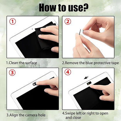 3 Pcs Laptop Camera Cover Slide, Ultra Thin Webcam Privacy Cover, Phone Camera Blocker to Protect Privacy for Laptop, Desktop, Tablet, Computer or Smartphone (Plant)