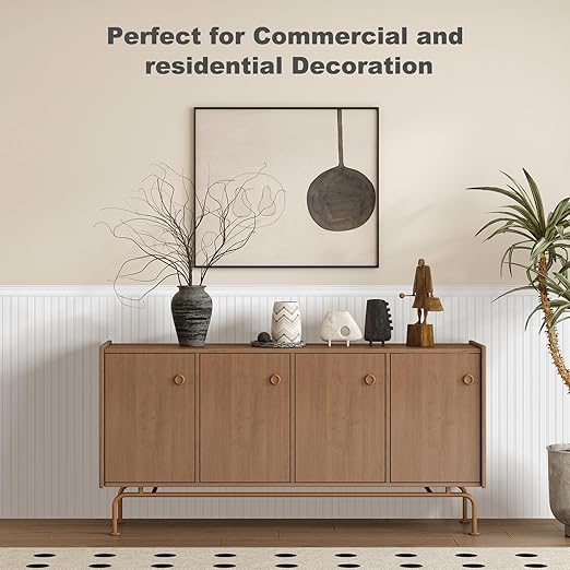 Art3d Wainscoting Wall Panel Kit, 37.8" Tall Beadboard Panels for Walls, Polystyrene Board and Batten Wall Panel Kit, Easy DIY Decorative Trim for Living Room, Kitchen, Bedroom – Covers 31 Sq.Ft