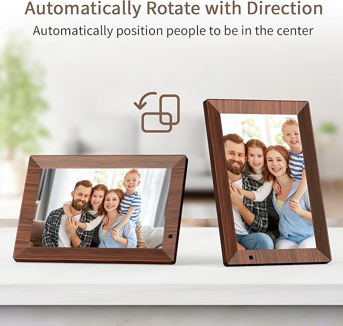 10.1 WiFi Digital Picture Frame, IPS Touch Screen Smart Cloud Digital Photo Frame with 64GB Storage, Wall Mountable, Auto-Rotate, Motion Sensor, Share Photos via Biuframe App