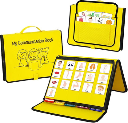 Boczif Visual Communication Book, Nonverbal Communication Board, Autism Language Vocabulary Learning Materials, Speech Articulation Therapy Cue Cards for Kids, Toddler Behavior Book for Home School