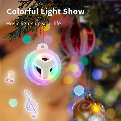 EBODA Bluetooth Shower Speaker, Portable Bluetooth Speakers, IP67 Waterproof Wireless Speaker with LED Light, 2000mAh, True Wireless Stereo, for Men and Women, Unique Music Gifts
