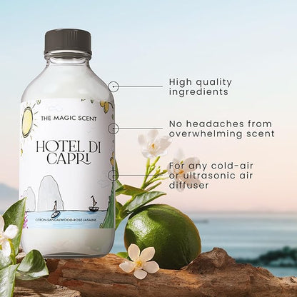 The Magic Scent Hotel Di Capri Hotel Scent Diffuser Oil - Cold-Air & Ultrasonic Fragrance Oil for Diffuser Inspired by Capri, Italy - Essential Oils for Diffusers Aromatherapy (500 ml)