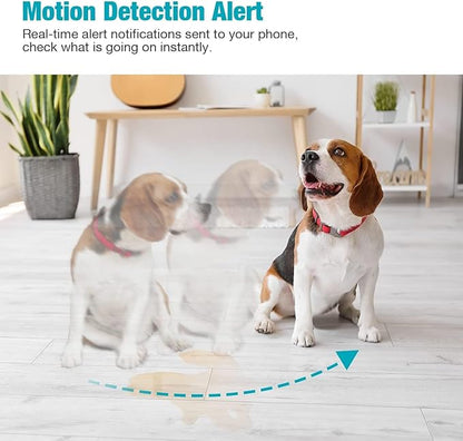 2.5K Security Camera Indoor, 360° Cameras for Home Security, 5G/2.4G WiFi Pet/Dog/Baby/Nanny/Cat Monitor Camera with Phone app, 2-Way Audio, Night Vision, 24/7 SD Card Storage, Cloud, Works with Alexa