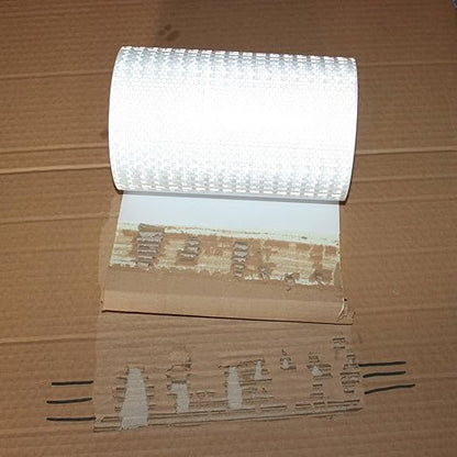 White Reflective Tape Outdoor Waterproof 8 inch Wide, High Visibility Warning Industrial Marking Tape,Safety Stickers (68 feet)