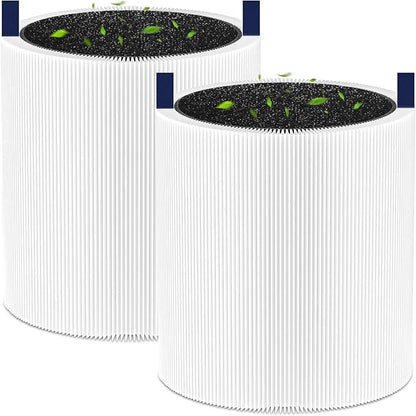 Blue Pure 511 Filter Replacement Compatible with Blueair Blue Pure 511, 2 Pack 511 Model Filter Particle and Activated Carbon Filter