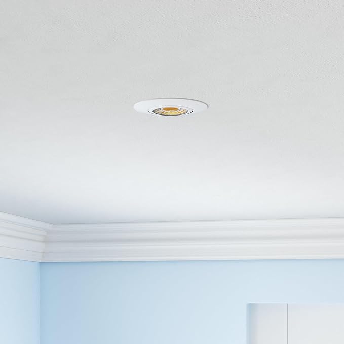 3 Inch Waterproof recessed Shower Lights, 9W COB 3 Colors Adjustable Gimbal Ceiling Recessed Lighting for Bathroom,Bedroom,Kitchen,Balcony