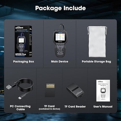 All Systems OBD2 Scanner, MA200 Plus Car Code Reader for 10000+ Car Models, with 6 Services Full OBD2 Live Data Battery Test Diagnostic Scan Tools Lifetime Free Upgrade