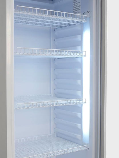 KoolMore KM-MDR-9CPWH 22 in. One-Door Commercial Merchandiser Refrigerator in White, 9 cu. ft. ETL Listed for Safety and Sanitation