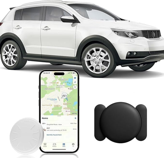 Tracker Device for Vehicles,Real Time GPS Car Tracker Work with Apple Find My(iOS Only),No Monthly Fee Anti-Theft Hidden Car GPS Tracker with Magnetic Case (Black,1PCS)