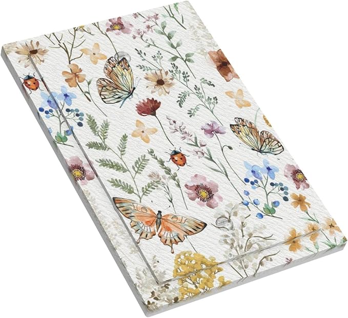Decorative Light Switch Plate Covers Boho White Butterfly Rustic Flower 1 Gang No Device Single Blank Outlet Covers Wall Plate Light Switch Cover Plate Faceplate for Bedroom Home Decor