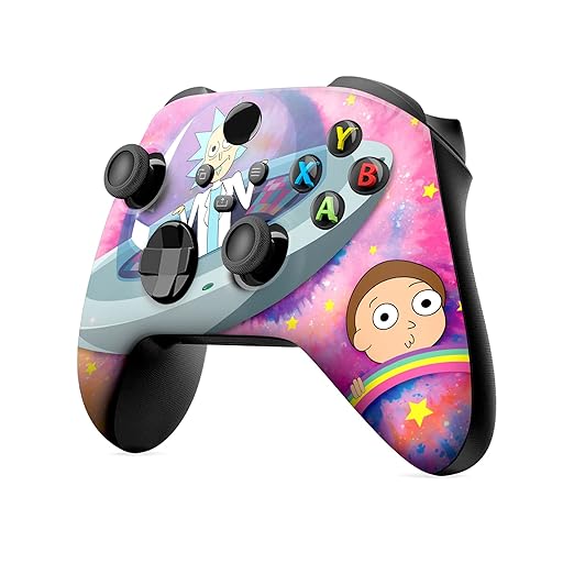 DreamController Schwifty Rickky & Mortty Custom X-box Controller Wireless compatible with X-box One/Series X/S Proudly Customized in USA with Permanent HYDRODIP (NOT JUST A SKIN)(MODDED)