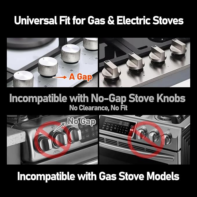 Child Safety Stove Knob Covers Fits knobs Under 1.56 inches in Diameter and 2.1 inches in Height Waterproof, Oil-Resistant, and Heat-Resistant (5-Pack)