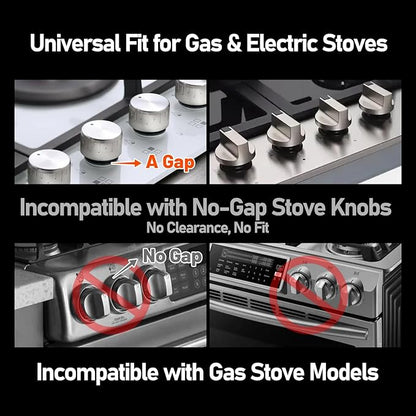 Child Safety Stove Knob Covers Fits knobs Under 1.56 inches in Diameter and 2.1 inches in Height Waterproof, Oil-Resistant, and Heat-Resistant (5-Pack)