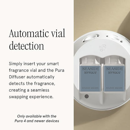 Pura x Studio McGee Home Scent Refill - Smart Air Diffuser - Up to 120-Hours of Luxury Fragrance per Refill - Home Essential - Clean & Safe Diffuser Fragrance - 2 Pack, Seaside Terrace