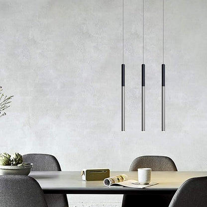 ALTAIR 3 Mini Pendant Lighting Black-Nickel - LED Hanging Light Fixture for Kitchen Island, Bar, Foyer - Cluster Pendants - Dimmable, Adjustable Wire, Lamp Bulb Included